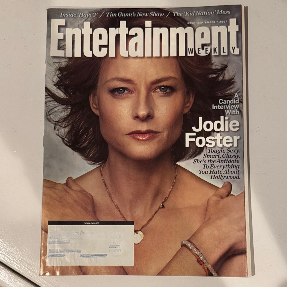 Entertainment Weekly Magazine with Jodie Foster Cover sept 7 2007